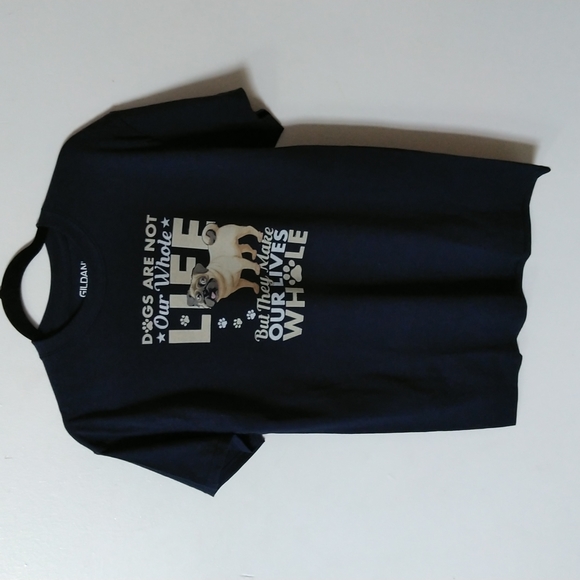 Dog Life Short Sleeve Crew Neck Navy Blue T-Shirt - Picture 3 of 4